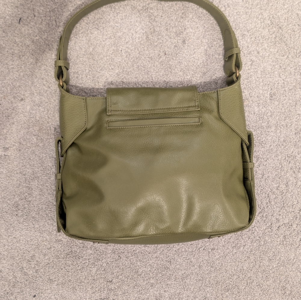 Matt & Nat Olive Green Vegan Leather Hobo Bag Like New - Picture 4 of 16